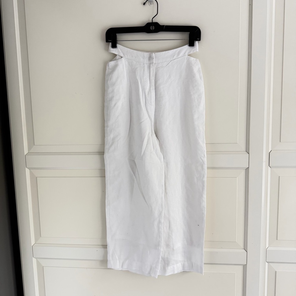 DISSH White Wide Leg Cropped Pants Size 4 - 41378